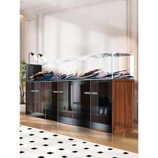 超长特大型溪流缸鱼缸全套底滤超白玻璃客厅生态造景草缸2025新款