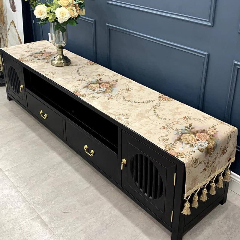 电视柜台布盖布桌布桌旗长条布艺中式欧式长方形套防尘罩桌旗桌垫