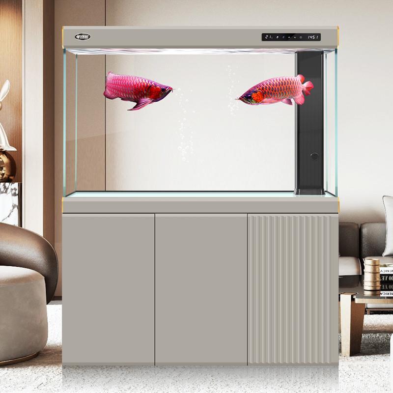 汉霸鱼缸客厅2025新型超白玻璃大型水族家用落地式龙鱼鱼缸金鱼缸