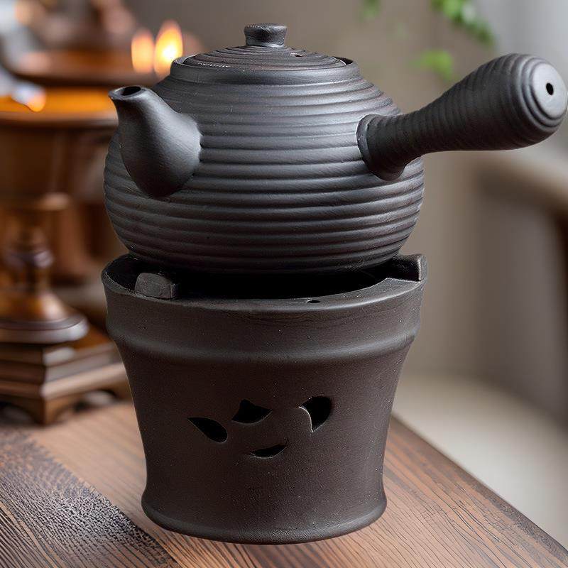创意紫砂酒精炉泡茶炉煮茶壶旅游户外功夫茶具煮茶器酒精灯烧水壶