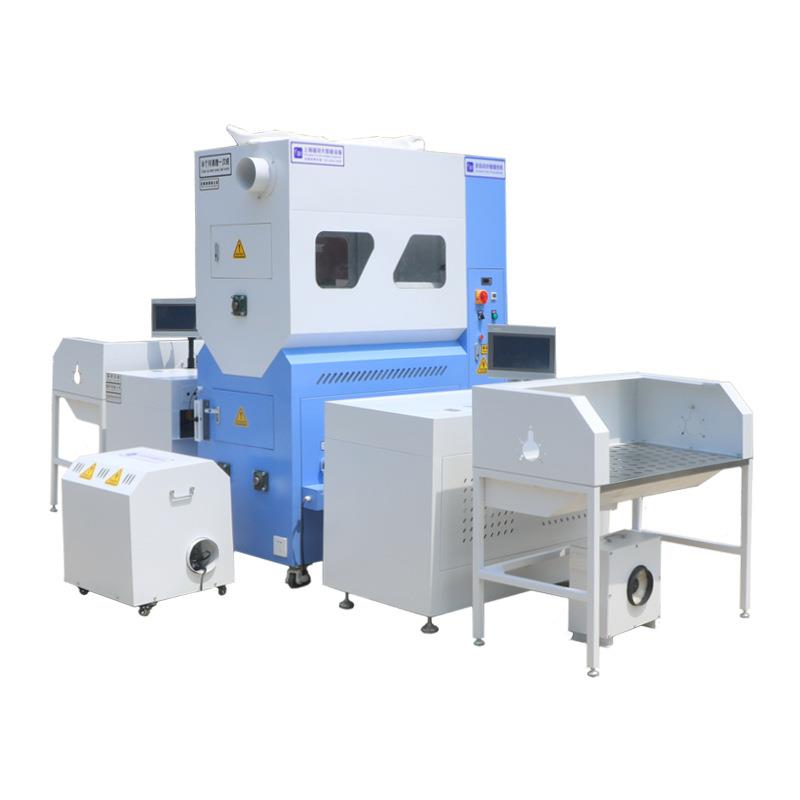 厂供福大紧凑型双头八称户外保暖羽绒睡袋均匀蓬松充绒机双工位