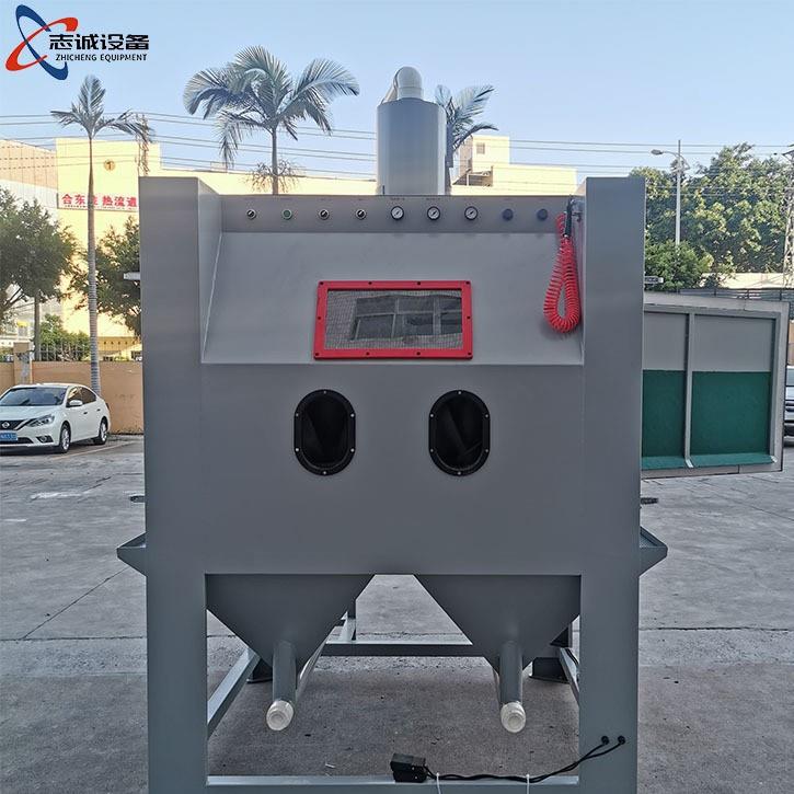 手动喷砂机大型转盘喷沙机模具除锈抛光翻新打砂机去氧化皮包邮