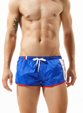 SMOOOLA男士家居裤 男式休闲短裤 男健身裤 沙滩裤撞色配色