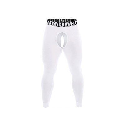 SMOOOLA男士开档莫代尔修身保暖内衣开档透气免脱打底秋裤九分裤