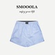 外穿沙滩 内裤 SMOOOLA纯棉阿罗裤 格子条纹纯色宽松居家平角短裤