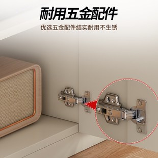 储物柜小户型客厅卧室家用轻奢收纳柜实木落地电视机柜 电视柜高款