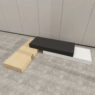 定做烤漆地台展示台长方形脚踩台子服装店箱包鞋店地台橱窗展示台