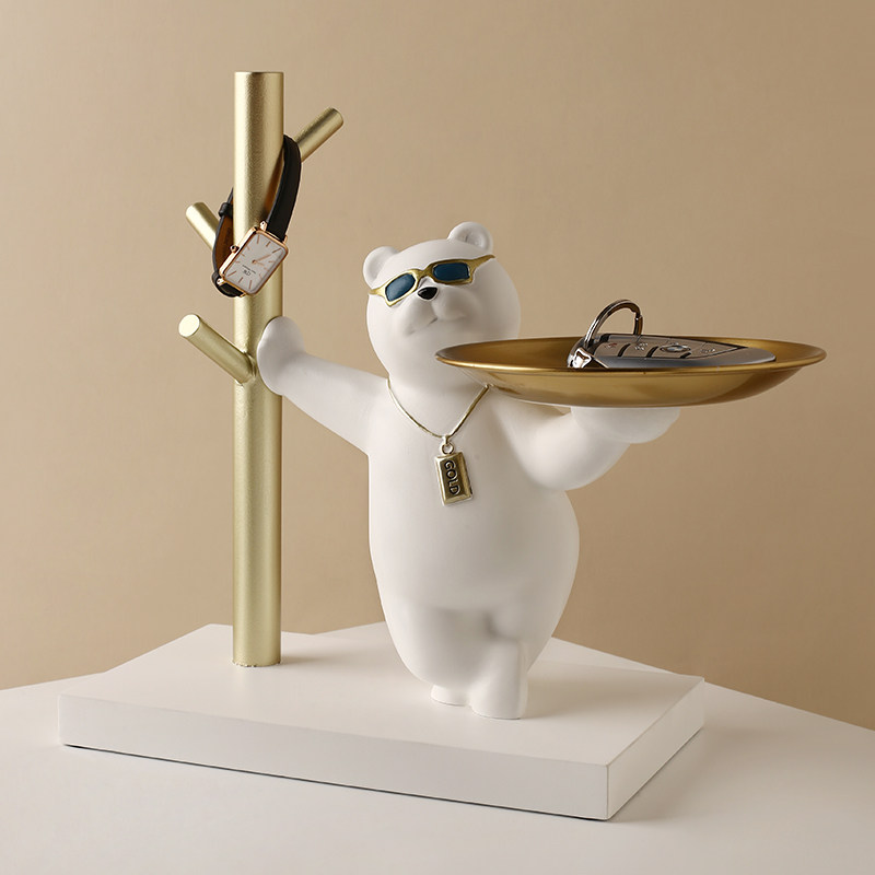 贝汉美入户玄关轻奢熊钥匙收纳摆件客厅鞋柜家居装饰乔迁新居礼品,家居饰品,装饰摆件,淘宝优惠券,粉丝福利购,淘宝优惠卷