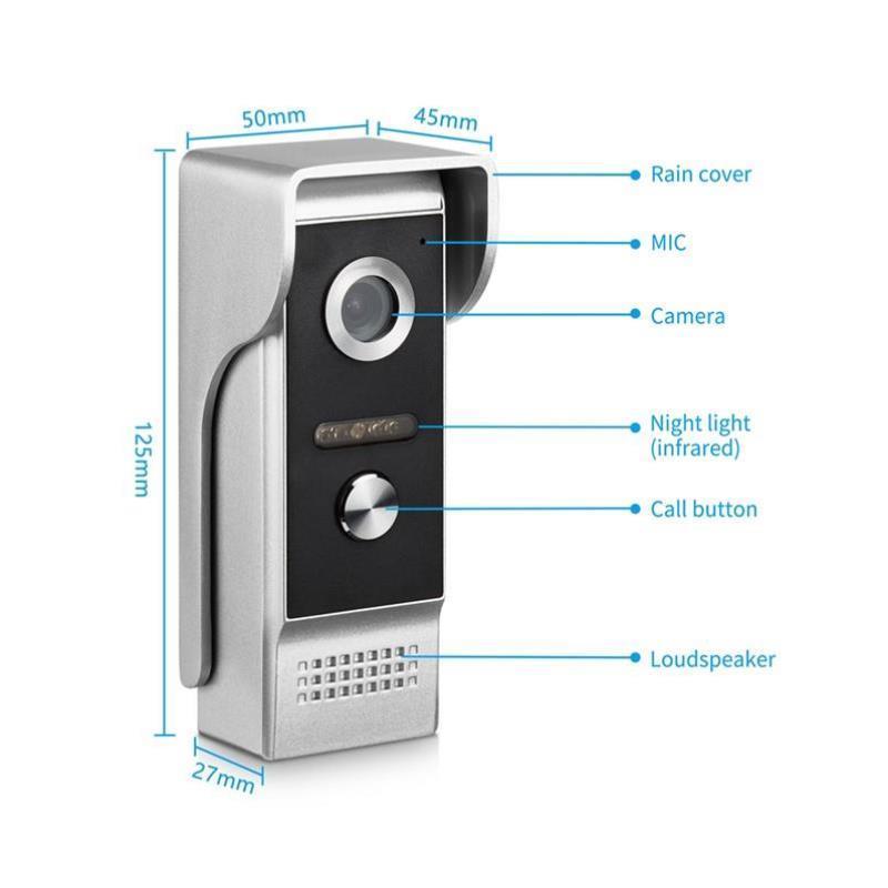 4.3 inch Wired Video Door Phone System Visual Intercom Door