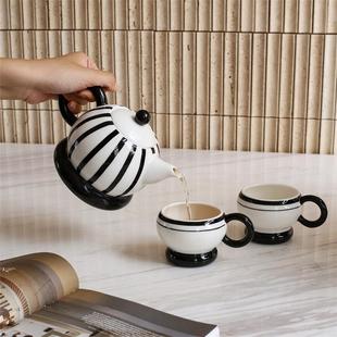 轻奢高档水杯茶壶茶杯客厅待客结婚礼品 圆嘟嘟水具陶瓷茶具套装