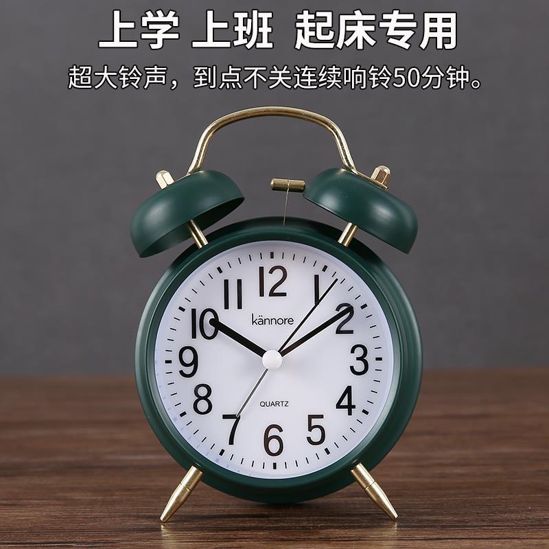 .变态大声机械打铃闹钟表学生用强力叫醒卧室床头静音懒人起床夜