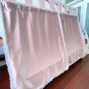 ll滑轨子母床下铺铁床布帘家用家居床帘单人强遮光防风隔断宿舍透