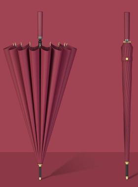 ins Forest系列新款彩色伞长柄男士超大双直杆学生覆古女黑色弯柄