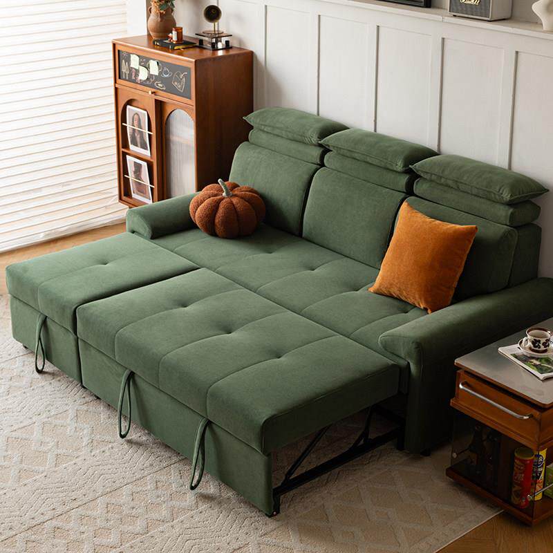 沙发床折叠两用2025新款多功能抽拉式小户型网红布艺伸缩床可拆洗