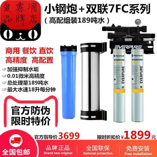 爱惠浦双联MC2净水器7FC-S商用大流量奶茶店咖啡制冰机直饮水过滤