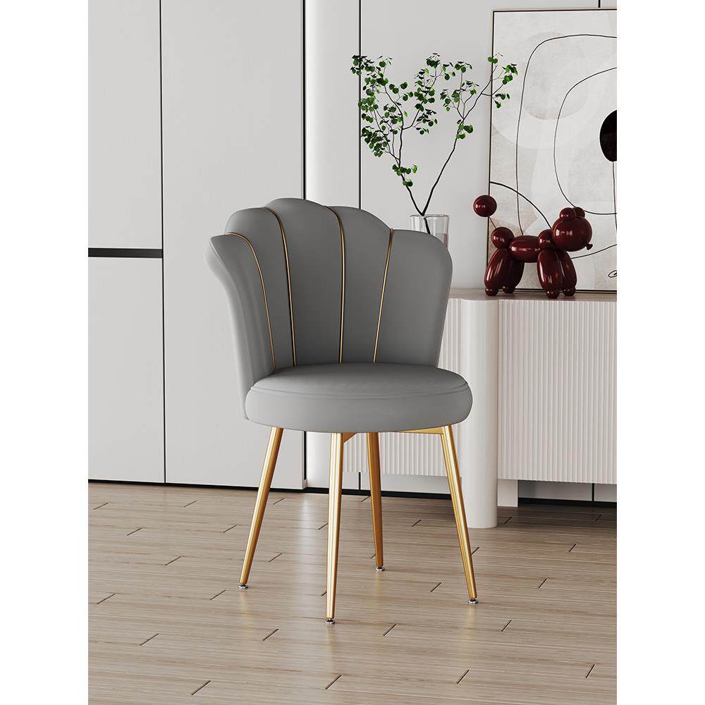 化妆椅家庭靠背梳妆台凳子女孩卧室流行的简单易懂的豪华花瓣美甲