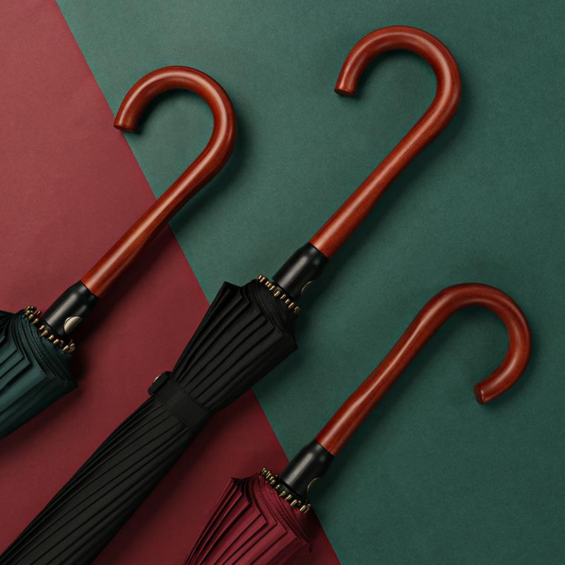 Vonlilienfeld德国抗风暴伞24骨长柄伞经典覆古双伞车