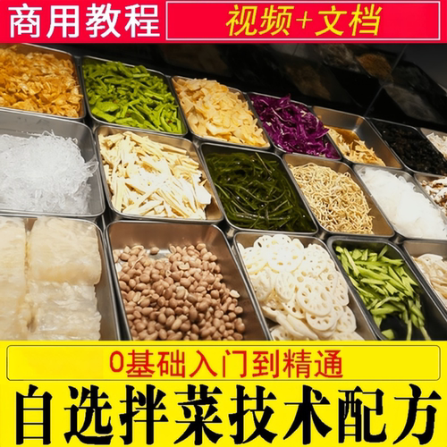 商用拌菜技术0315凉菜配方教程入门精通资料包零基础餐饮技术电子