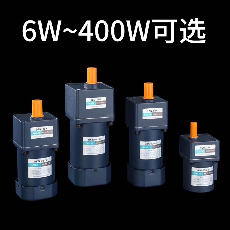 15W感应减速电机  大扭矩小型齿轮箱正反转调速马达220V交流阻尼