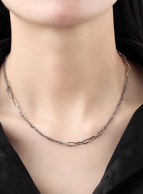 New splicing temperament necklace male tide hip hop ins stre