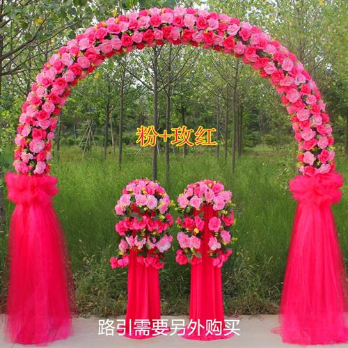 厂销绢花拱门全花花门婚庆花Z门开业店庆活动新款花拱门花架婚品