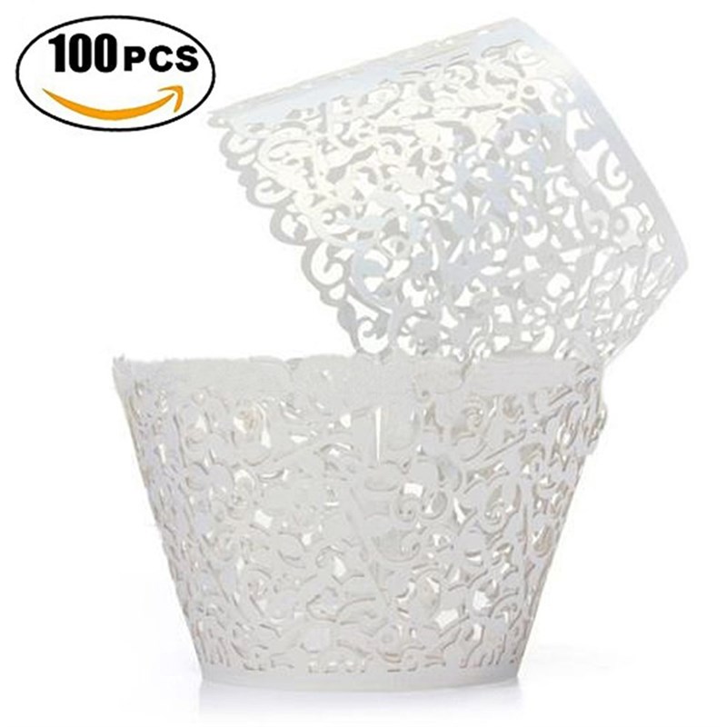 50PCS Lace Cupcake Liners cut Cupcake Papers Cupcake Cups M