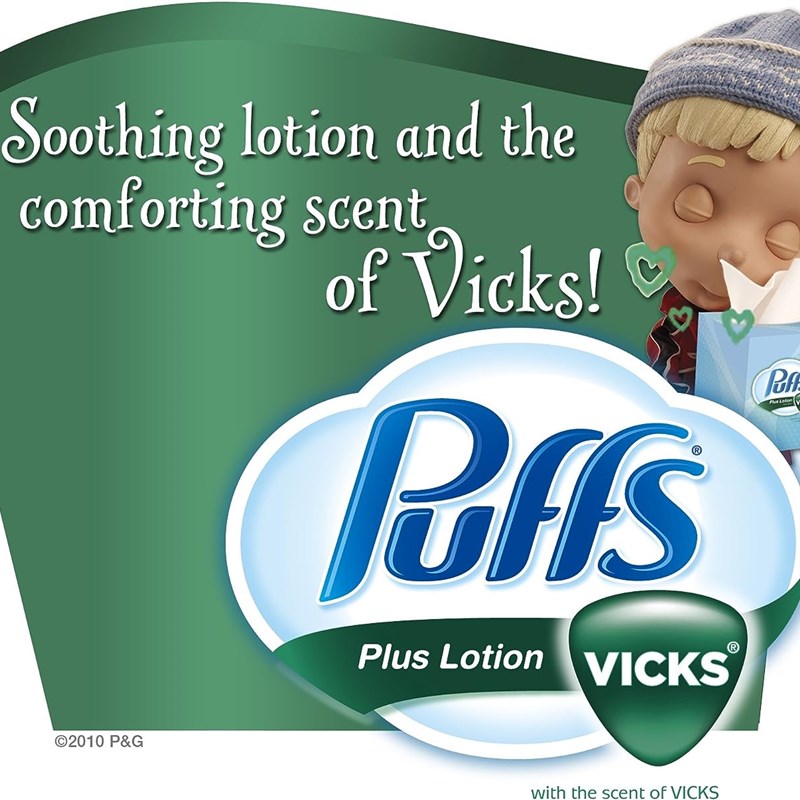 Puffs Plus Lotion with The Scent Of Vicks Facial Tissues