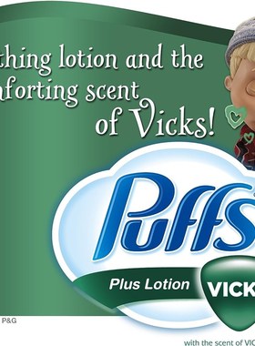 Puffs Plus Lotion with The Scent Of Vicks Facial Tissues