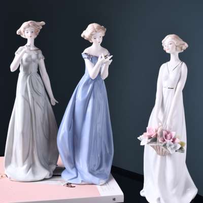 欧式酒柜电视柜装饰品工艺礼品摆饰家居饰品小摆设陶瓷雕塑摆件西