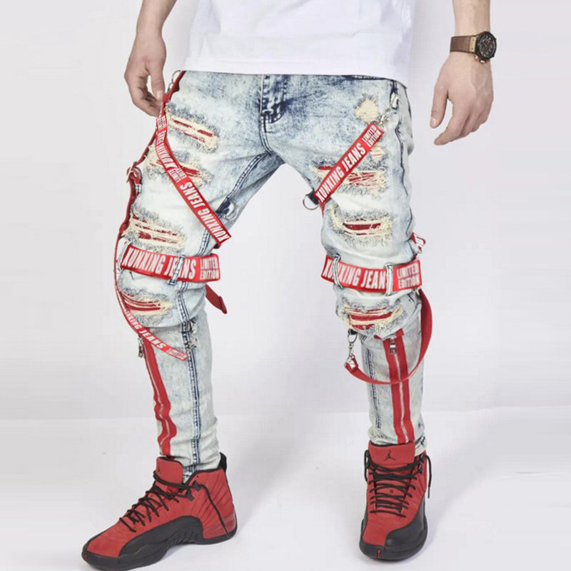 Mens jeans summer loose trousers 2022 rendy sreet mens col