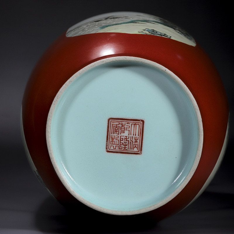 清干隆瓷器粉彩花鸟纹冬瓜瓶古董古玩明清老瓷器旧货老货收藏摆件