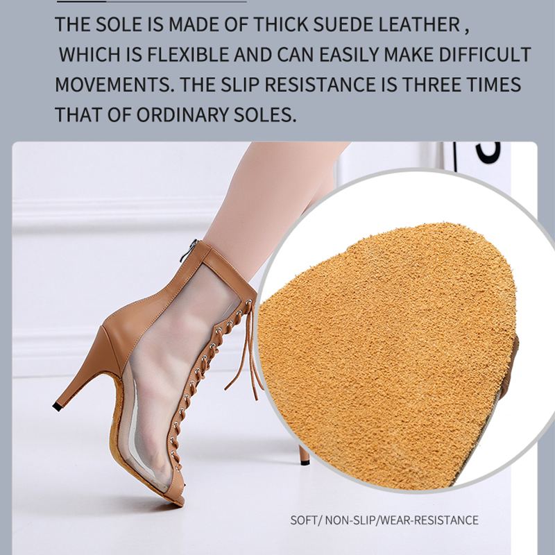 Woman High Tip Ballroom Dance Shoes Woman Ruber Insole Latin