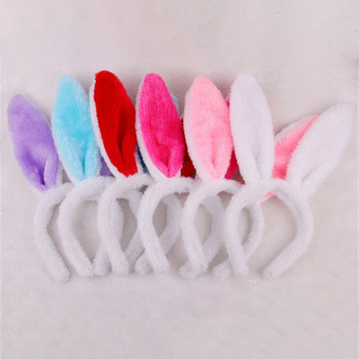 Cute Fluffy Rabbit Ears Hairbands For Women Halloween Easter