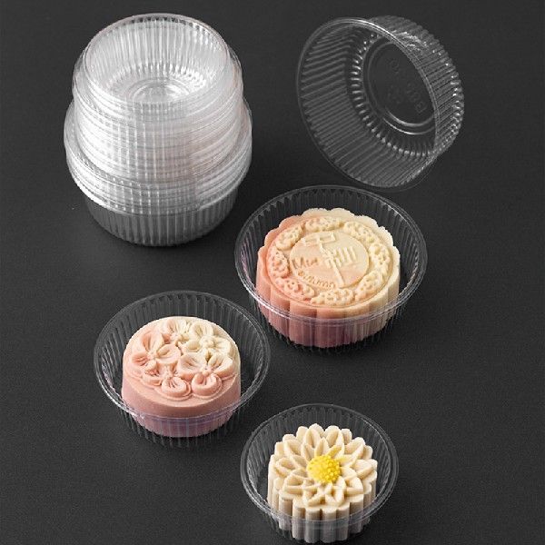 100Pcs Mooncake Plastic Inner Tray Round Packaging Box