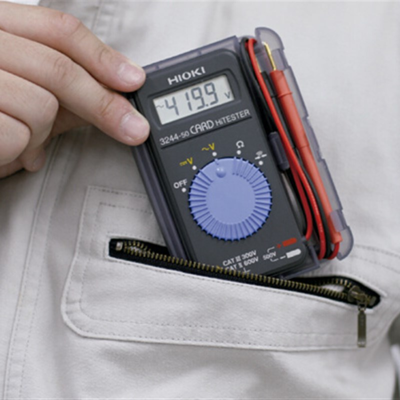 。HIOKI日置式3244-小型60笔数字便携式迷你高精度万用表卡片式3