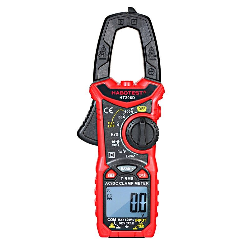 HT206 Digital Clamp Meter  Multimeter for Measuring AC Volta