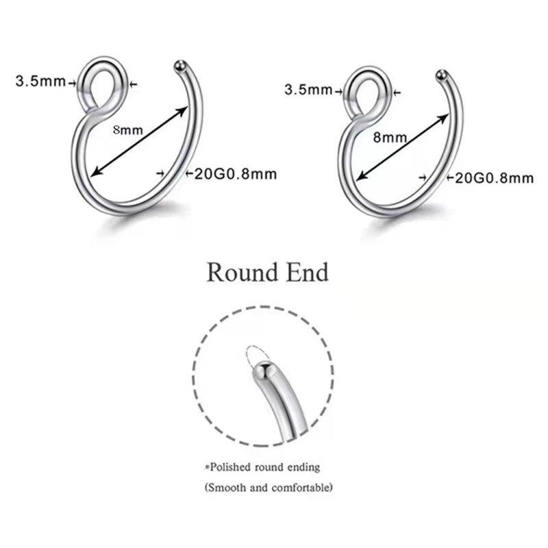 1Pcs Fake Piering Septum Nose Ring Fashion punk Non Piercing