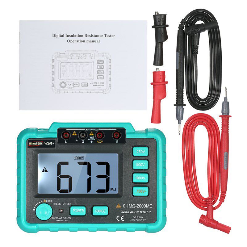 VC60B Digital Insulation Resistance Tester Megohm Meter Prof