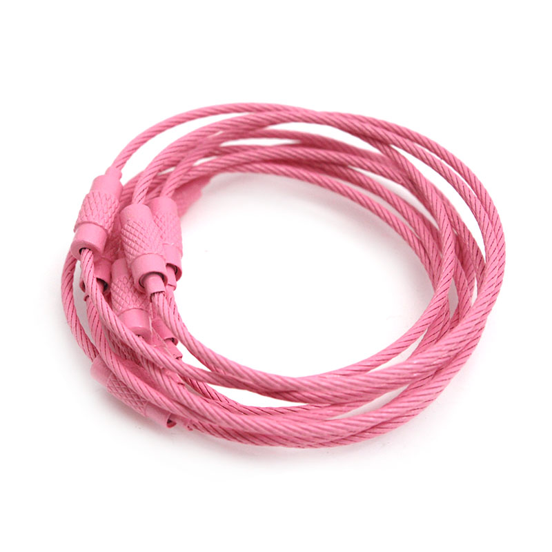 10-20pcs/lot Stainless Steel Wire Keychain Ring Key Keyring