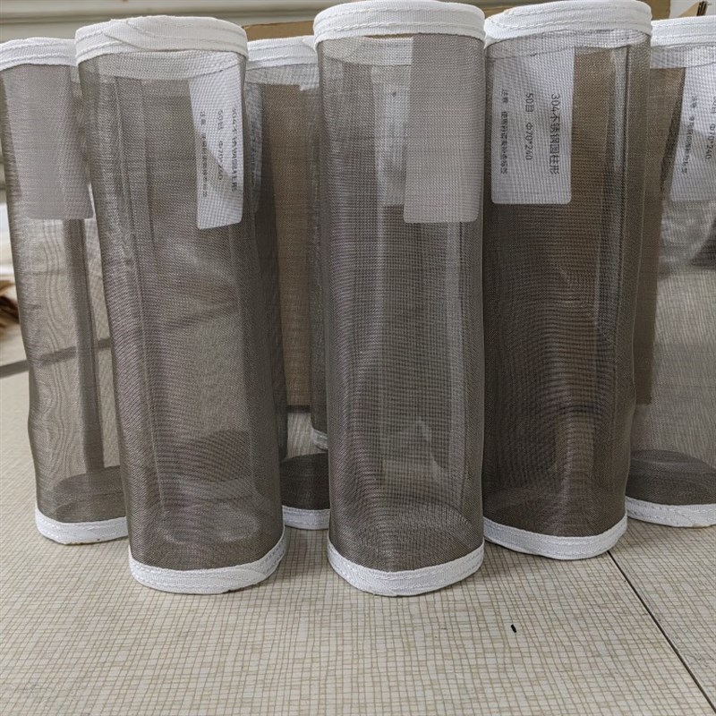 304不锈钢过滤网袋不锈钢管道过滤器滤网筛网丝网滤筒20目至350目