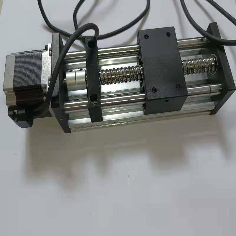 新品80宽双光轴滚珠丝杆滑台精密模组装42或57步U进马达直线导轨