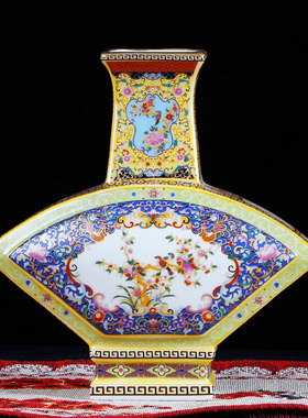 新品美式欧式粉彩花瓶陶瓷摆饰客厅博古架餐桌小摆设饰品现代轻奢