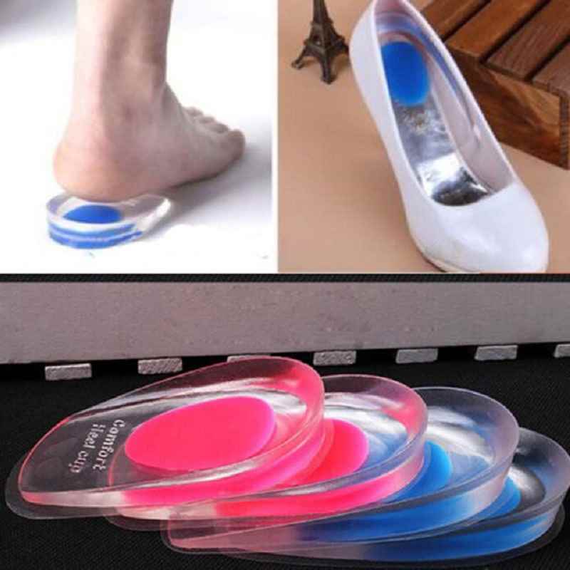 Pair Soft Silicone Gel Insoxles for Heel Spurs Pain Foot Cus