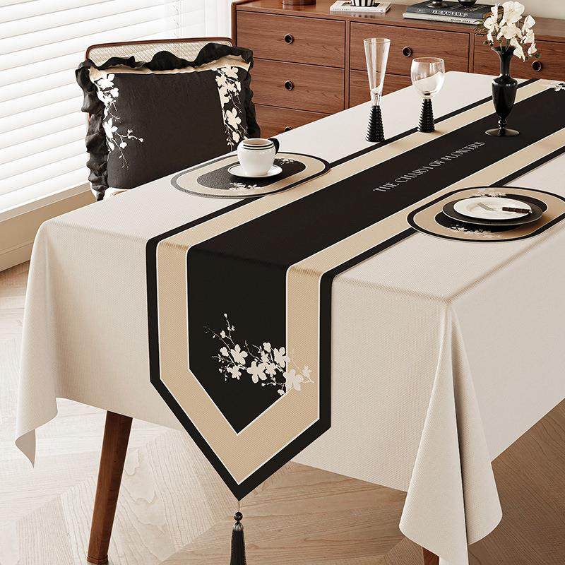 桌旗法式复古轻奢高端餐桌旗布长条茶几桌布电视柜斗柜边柜盖布