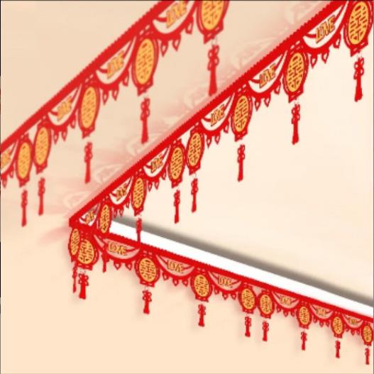 结婚庆用品大全新房婚房客厅装饰喜字拉花卧室布置墙边喜套装