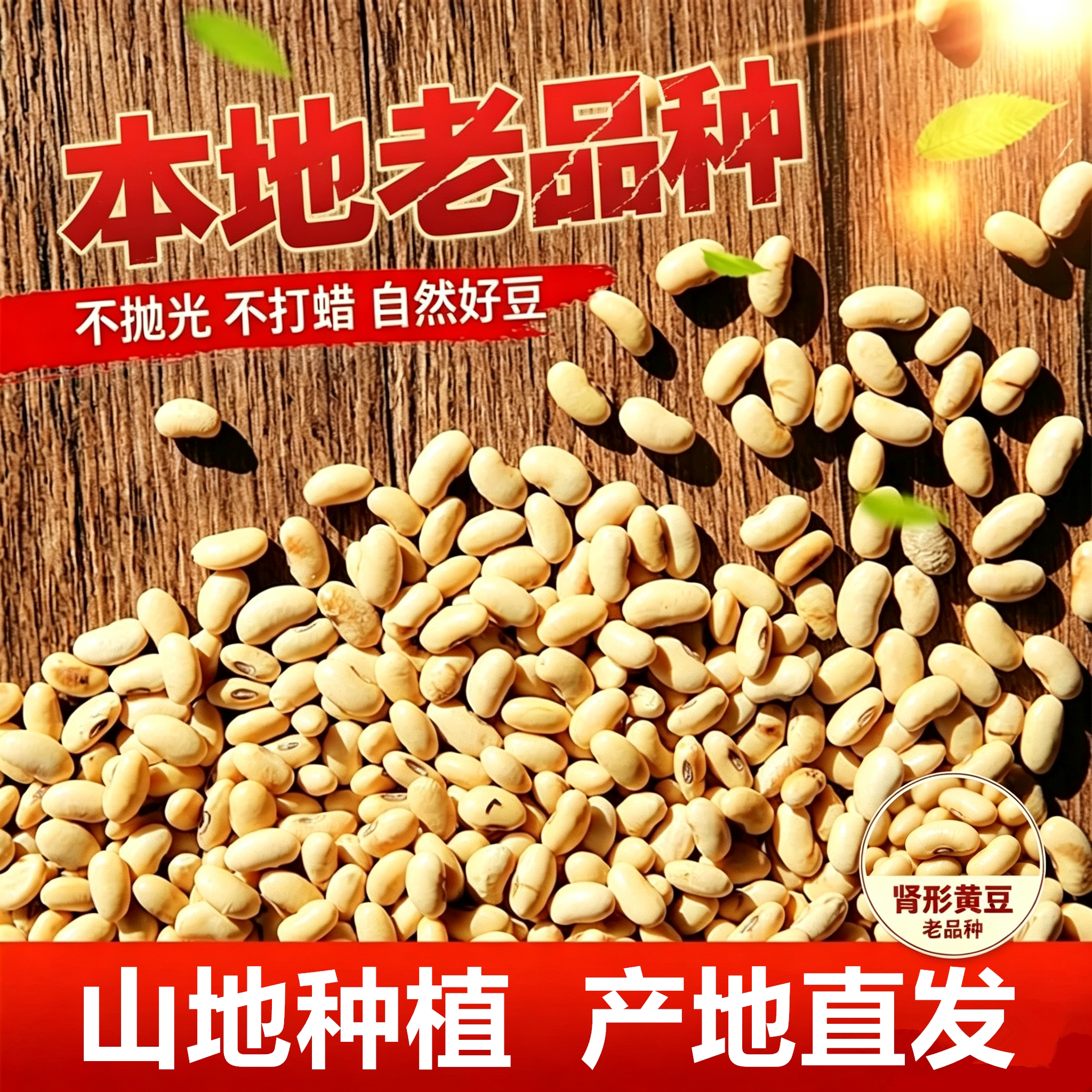 非转基因黄豆农家自种豆腐新肾形黄豆5斤发豆芽食用打豆浆 土黄豆