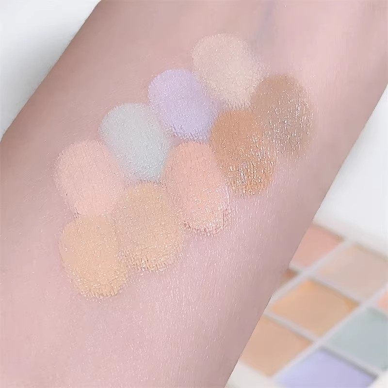 九色遮瑕膏强力遮盖脸部斑点痘印黑眼圈眼袋泪沟防水防汗不脱妆遮