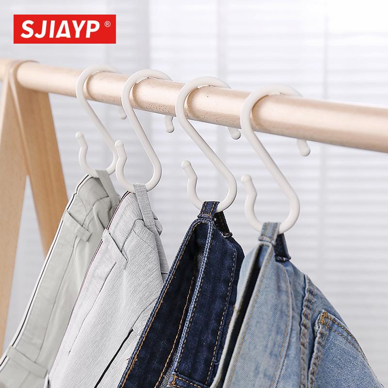 SJIAYP多用途S钩小号 彩色塑料挂钩s型 随意S勾12PCS塑料挂钩