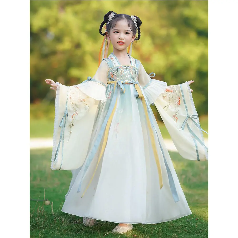 汉服女童春秋新款中超仙古风公主