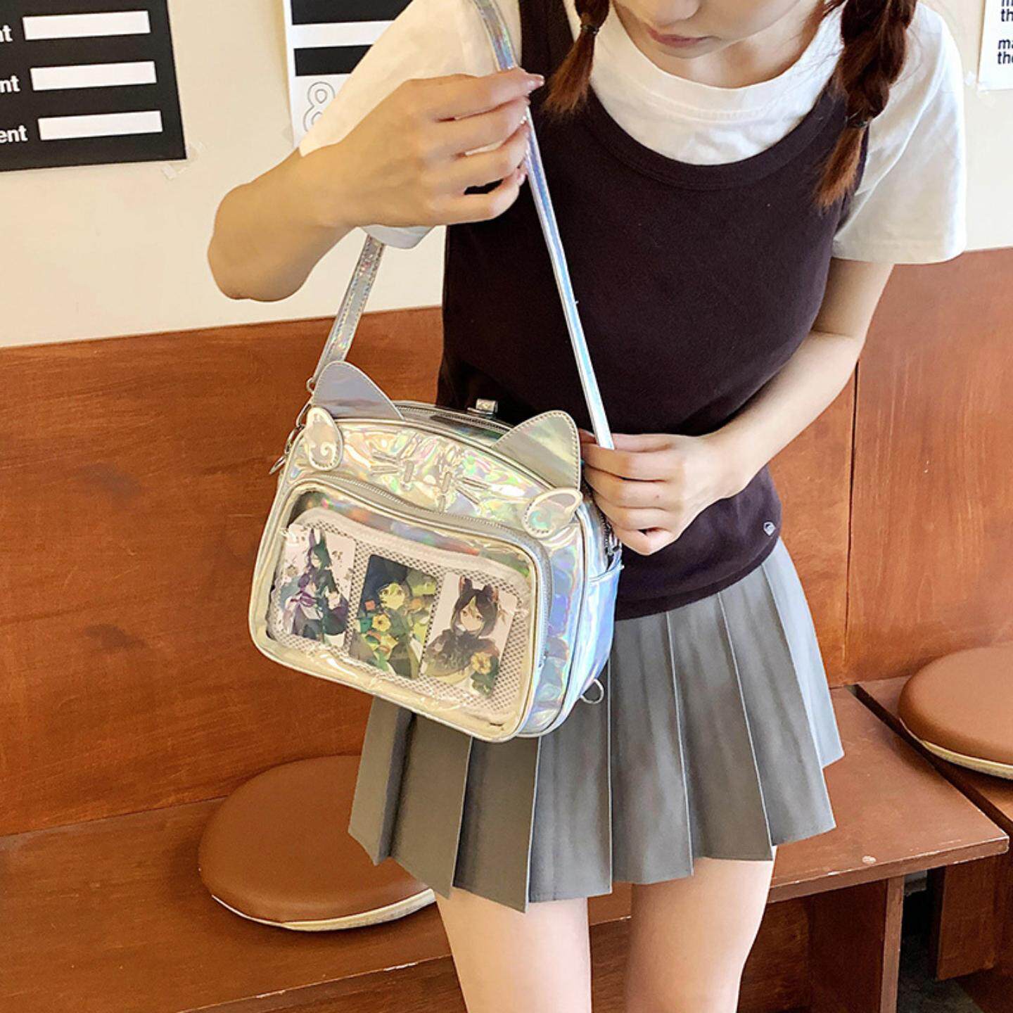 学院风吧唧谷子双肩包猫咪单肩